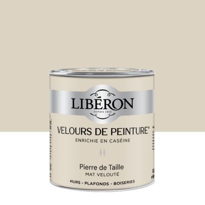 Peinture murs, plafonds et boiseries beige pierre de taille Libéron Velours de peinture 0,5 L