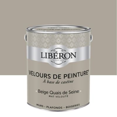 Peinture murs, plafonds et boiseries beige quais de seine Libéron Velours de peinture 2.5 L