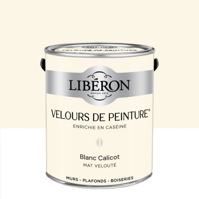 Peinture murs, plafonds et boiseries blanc calicot Libéron Velours de peinture 2.5 L