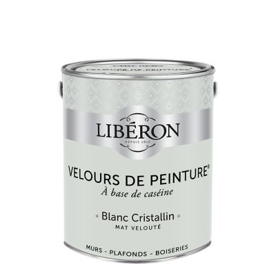 Peinture murs, plafonds et boiseries blanc cristallin Libéron Velours de peinture 2.5 L