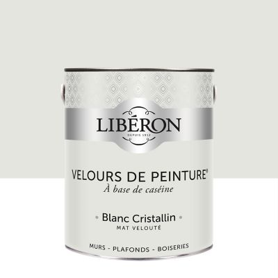Peinture murs, plafonds et boiseries blanc cristallin Libéron Velours de peinture 2.5 L