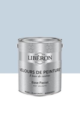 Peinture murs, plafonds et boiseries bleu cap blanc-nez Libéron Velours de peinture 2.5 L