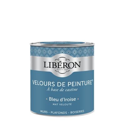 Peinture murs, plafonds et boiseries bleu d'iroise Libéron Velours de peinture 0.5 L
