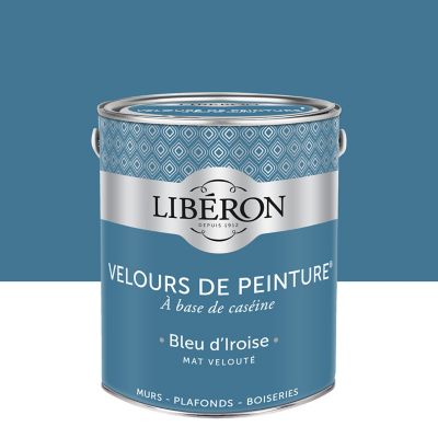 Peinture murs, plafonds et boiseries bleu d'iroise Libéron Velours de peinture 2.5 L