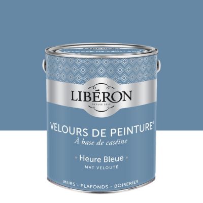 Peinture murs, plafonds et boiseries bleu heure bleue Libéron Velours de peinture 2.5 L