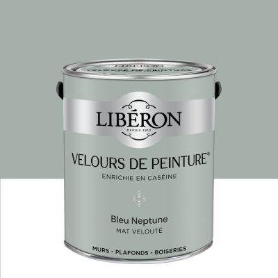 Peinture murs, plafonds et boiseries bleu neptune Libéron Velours de peinture 2.5 L