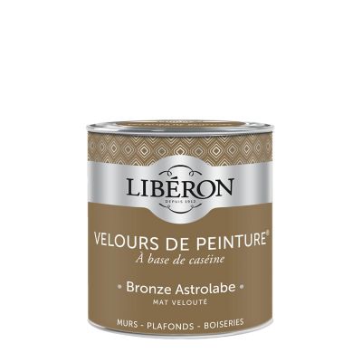 Peinture murs, plafonds et boiseries bronze astrolabe Libéron Velours de peinture 0.5 L
