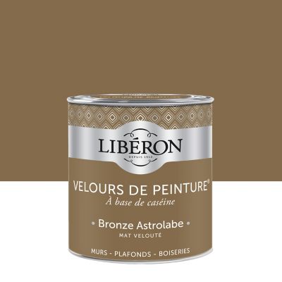 Peinture murs, plafonds et boiseries bronze astrolabe Libéron Velours de peinture 0.5 L