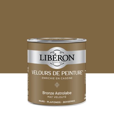 Peinture murs, plafonds et boiseries bronze astrolabe Libéron Velours de peinture 0.5 L