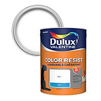Peinture murs plafonds et boiseries Color Resist Dulux Valentine mat blanc 5L