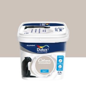 Peinture murs plafonds et boiseries Crème de Couleur Dulux Valentine mat grain de sable 2,5L