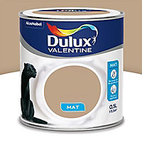 Peinture murs plafonds et boiseries Crème de Couleur Dulux Valentine mat moka latte 0,5L