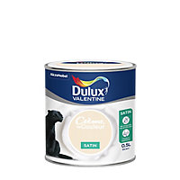 Peinture murs plafonds et boiseries Crème de Couleur Dulux Valentine satin blanc cassé 0,5L