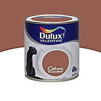 Peinture murs plafonds et boiseries Crème de Couleur Dulux Valentine satin chocolat 0,5L