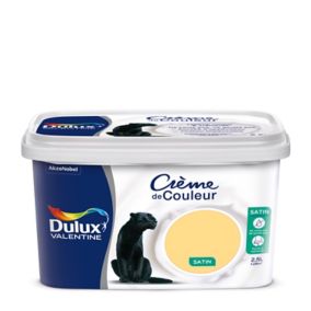 Peinture murs plafonds et boiseries Crème de Couleur Dulux Valentine satin pamplemousse 2,5L