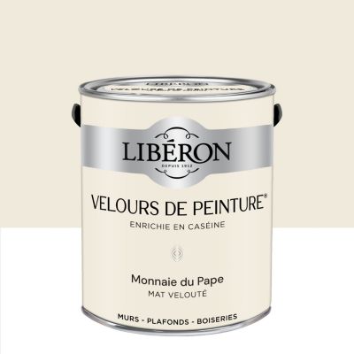 Peinture murs, plafonds et boiseries crème monnaie du pape Libéron Velours de peinture 2,5 L