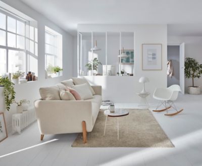 Peinture murs plafonds et boiseries Dulux Valentine 98% monocouche mat blanc 10L +20% gratuit
