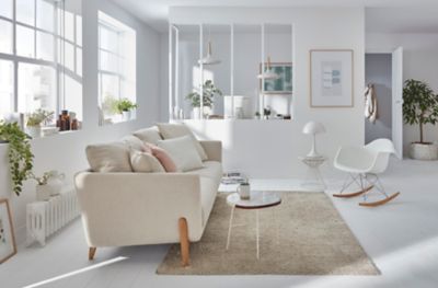 Peinture murs plafonds et boiseries Dulux Valentine 98% monocouche mat blanc 10L +20% gratuit