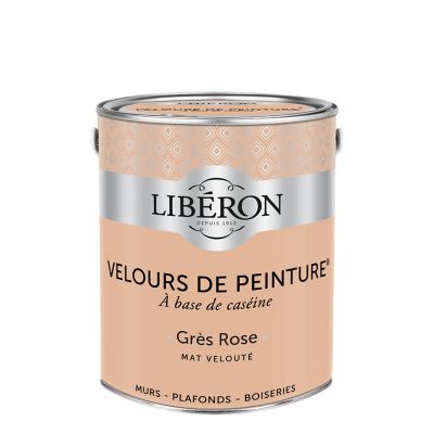 Peinture murs, plafonds et boiseries grès rose Libéron Velours de peinture 2.5 L