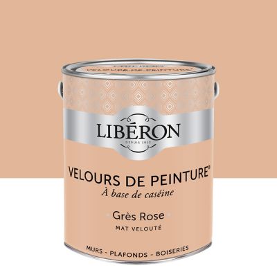 Peinture murs, plafonds et boiseries grès rose Libéron Velours de peinture 2.5 L
