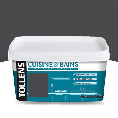 Peinture murs, plafonds et boiseries gris ardoise satin 2L