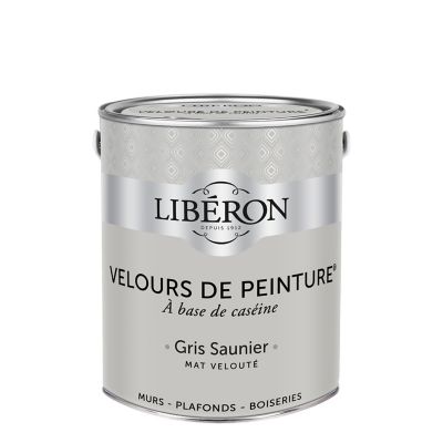 Peinture murs, plafonds et boiseries gris saunier Libéron Velours de peinture 2.5 L