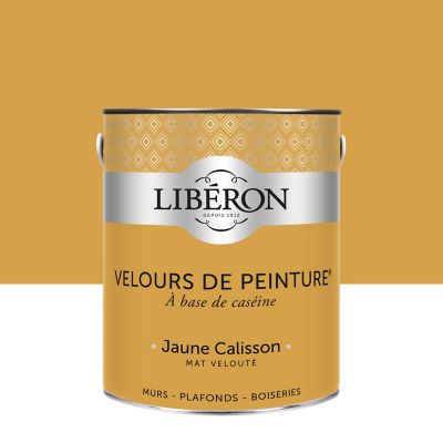 Peinture murs, plafonds et boiseries jaune calisson Libéron Velours de peinture 2.5 L