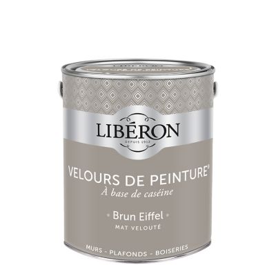 Peinture murs, plafonds et boiseries marron brun eiffel Libéron Velours de peinture 2.5 L