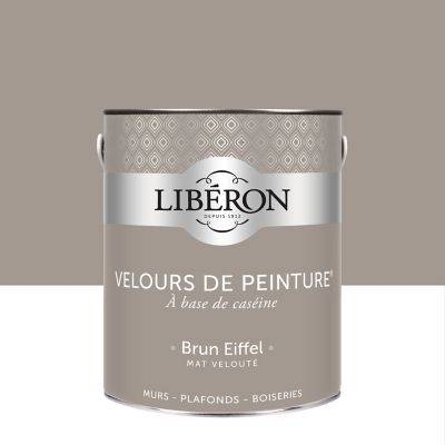 Peinture murs, plafonds et boiseries marron brun eiffel Libéron Velours de peinture 2.5 L