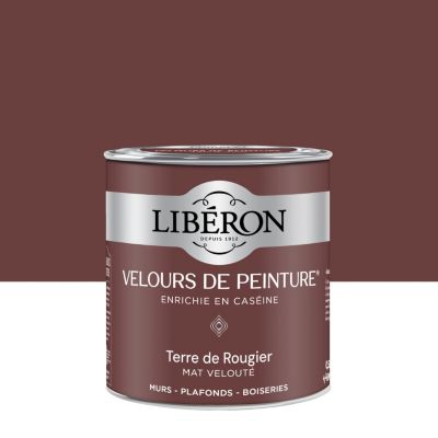 Peinture murs, plafonds et boiseries marron terre de rougier Libéron Velours de peinture 0,5 L