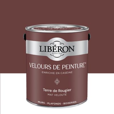 Peinture murs, plafonds et boiseries marron terre de rougier Libéron Velours de peinture 2,5 L