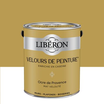 Peinture murs, plafonds et boiseries ocre de provence Libéron Velours de peinture 2,5 L