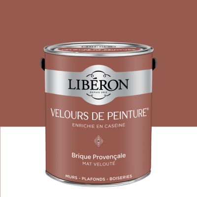 Peinture murs, plafonds et boiseries orange brique provencale Libéron Velours de peinture 2.5 L