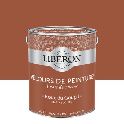 Peinture murs, plafonds et boiseries orange roux du goupil Libéron Velours de peinture 2.5 L