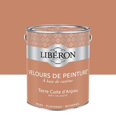 Peinture murs, plafonds et boiseries orange terre cuite d'anjou Libéron Velours de peinture 2.5 L