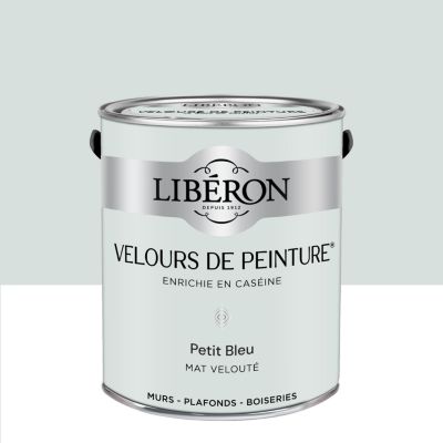 Peinture murs, plafonds et boiseries petit bleu Libéron Velours de peinture 2.5 L