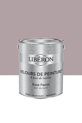 Peinture murs, plafonds et boiseries rose mauve porte des lilas Libéron Velours de peinture 2.5 L