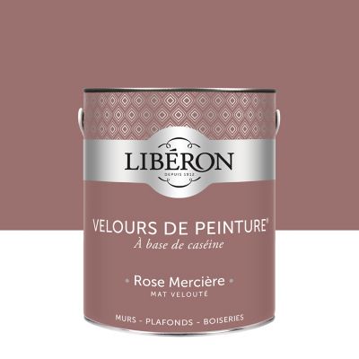 Peinture murs, plafonds et boiseries rose mercière Libéron Velours de peinture 2.5 L