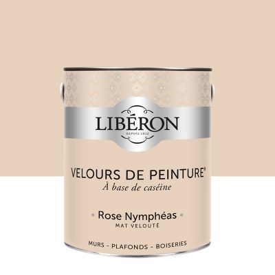 Peinture murs, plafonds et boiseries rose nympheas Libéron Velours de peinture 2.5 L