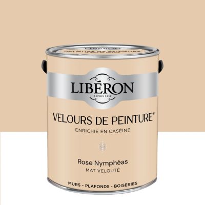 Peinture murs, plafonds et boiseries rose nympheas Libéron Velours de peinture 2.5 L