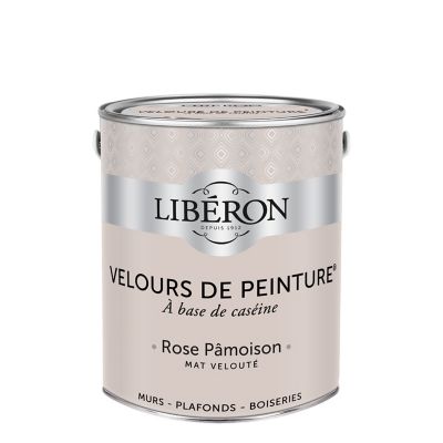 Peinture murs, plafonds et boiseries rose pâmoison Libéron Velours de peinture 2.5 L