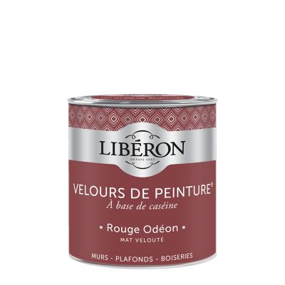 Peinture murs, plafonds et boiseries rouge odéon Libéron Velours de peinture 0.5 L