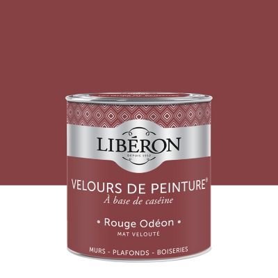 Peinture murs, plafonds et boiseries rouge odéon Libéron Velours de peinture 0.5 L