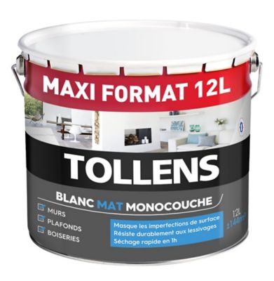 Enduit décoratif Tollens Écoterre blanc cassé 12 kg