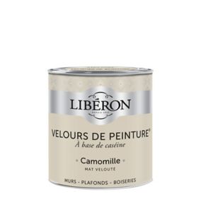 Peinture murs, plafonds et boiseries Velours de peinture beige camomille Liberon 0,5L