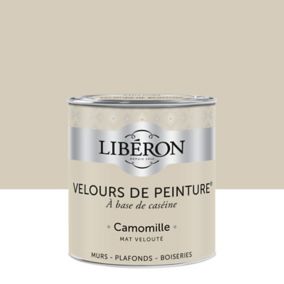 Peinture murs, plafonds et boiseries Velours de peinture beige camomille Liberon 0,5L