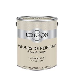 Peinture murs, plafonds et boiseries Velours de peinture beige camomille Liberon 2,5L