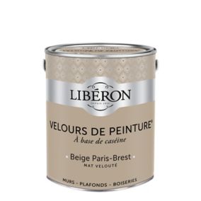 Peinture murs, plafonds et boiseries Velours de peinture beige paris-brest Liberon 2,5L