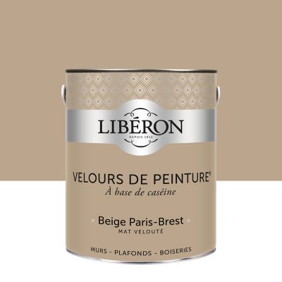 Peinture murs, plafonds et boiseries Velours de peinture beige paris-brest Libéron 2,5L