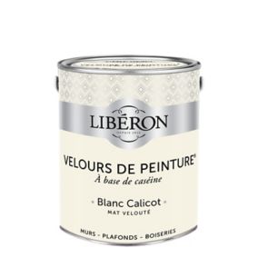 Peinture murs, plafonds et boiseries Velours de peinture blanc calicot Liberon 2,5L